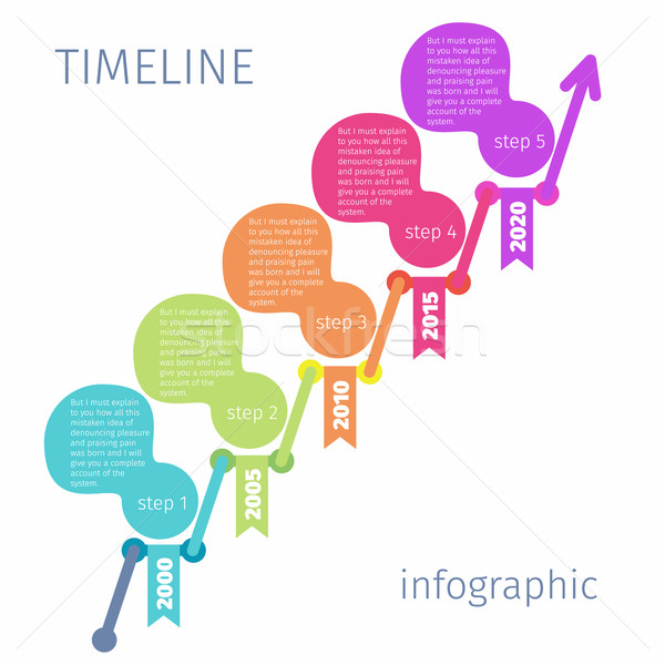 Chronologie diagramme texte étapes ans Photo stock © robuart
