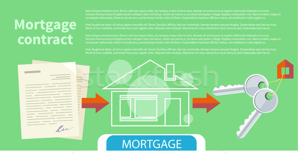 Zatwierdzony hipoteka pożyczka aplikacja domu kluczowych Zdjęcia stock © robuart