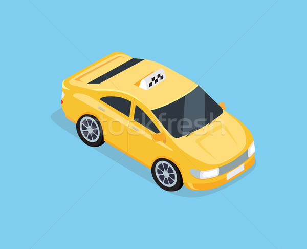 Flat 3d Isometric Car Taxi Stock photo © robuart