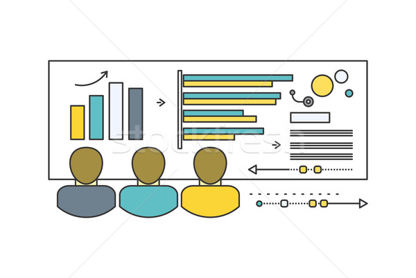 Foto stock: Pronóstico · icono · estilo · negocios · crecimiento · gráfico