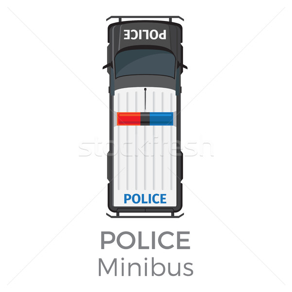 Policji minibus samochodu usługi transport odizolowany Zdjęcia stock © robuart