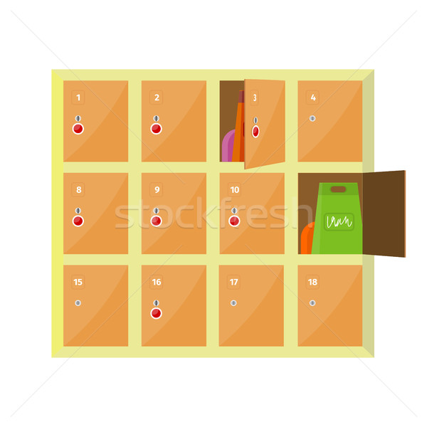 Lockers Vector Illustration in Flat Style Design.  Stock photo © robuart