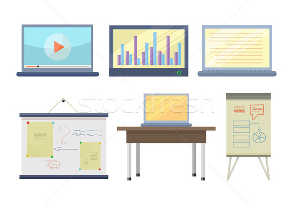 Set of Tools for Seminar and Lecture Illustration Stock photo © robuart