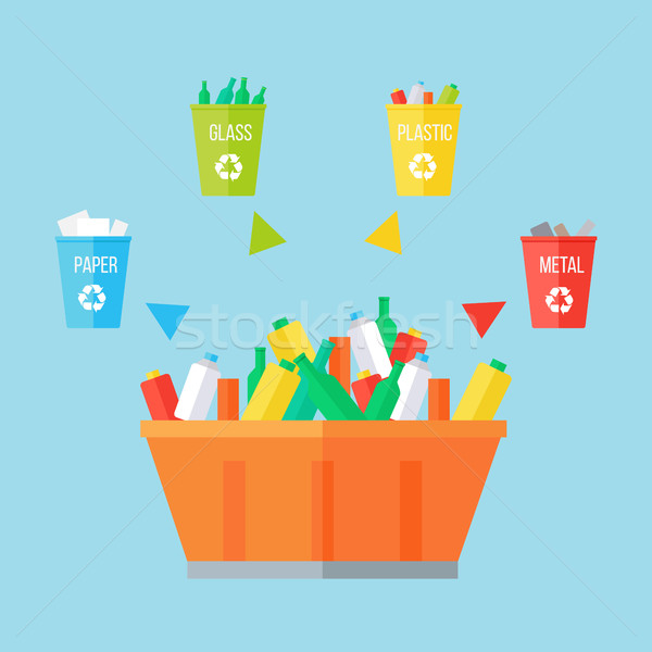 Garbage Sorting Concept Stock photo © robuart