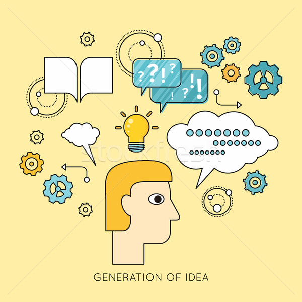 Generation of Idea Background in Flat Stock photo © robuart