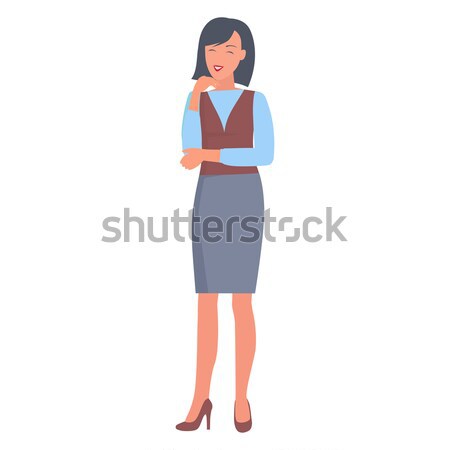 счастливым деловая женщина формальный одежды иллюстрация женщину Сток-фото © robuart