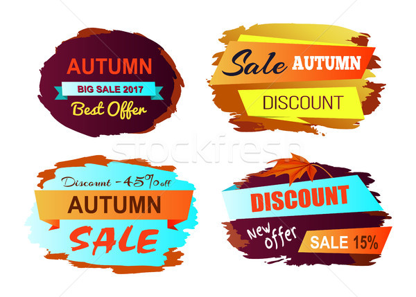 Autumn Discount Best Offer Vector Illustration Stock photo © robuart