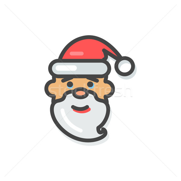 Santa Claus Icon Christmas Vector Illustration Stock photo © robuart