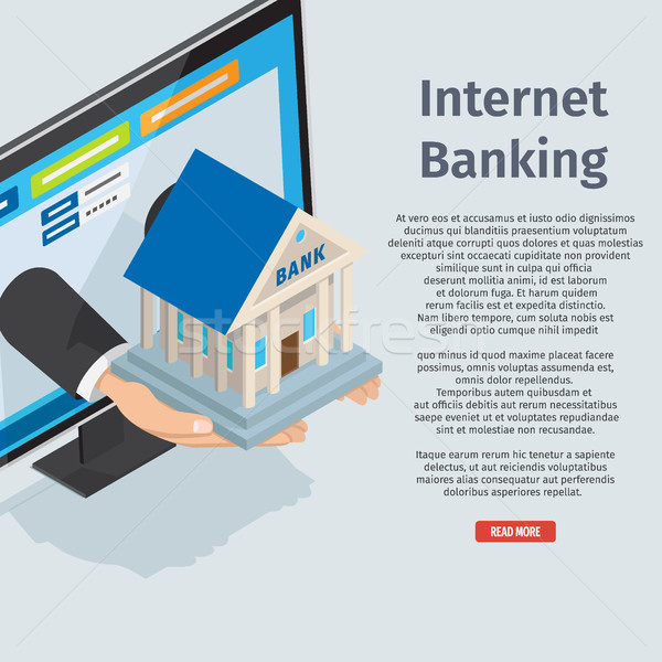 Internet Banking Information Page Illustration Stock photo © robuart