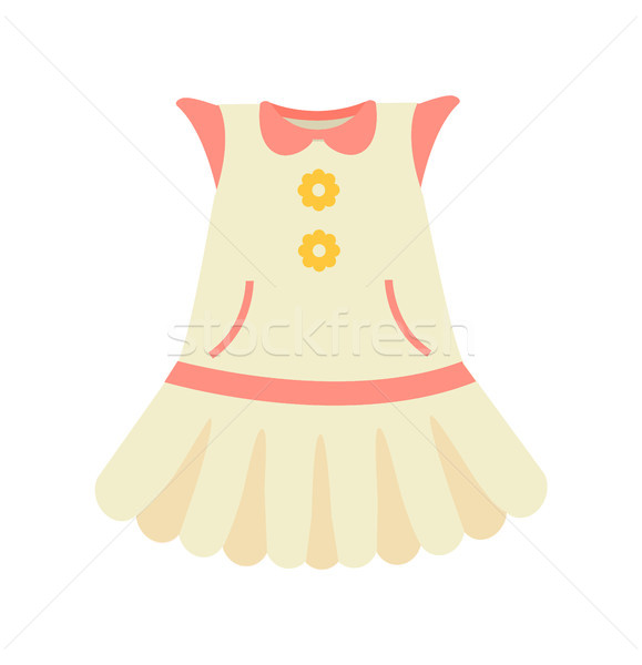 Stock photo: Baby Clothes Dress Poster Vector Illustration