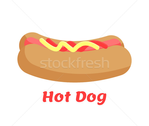 Hot dog street food kleurrijk smakelijk snel snack Stockfoto © robuart