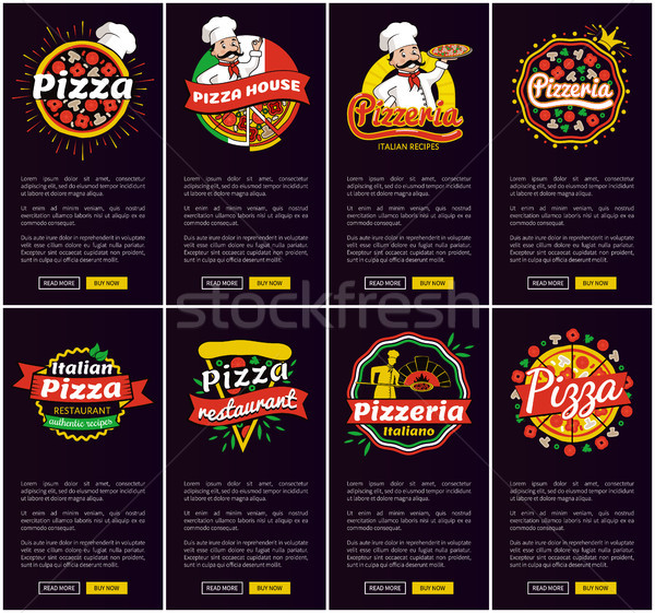 Pizza Restaurant Pizzeria Haus italienisch Rezepte Stock foto © robuart