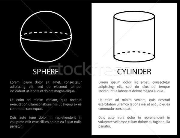 Foto stock: Esfera · cilindro · geométrico · forma · simple · formas