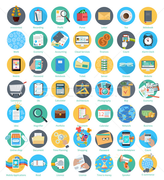 Set of business icons Stock photo © robuart