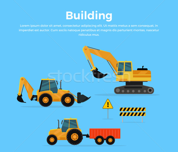 Building Concept Banner Flat Design Vector Vector Illustration