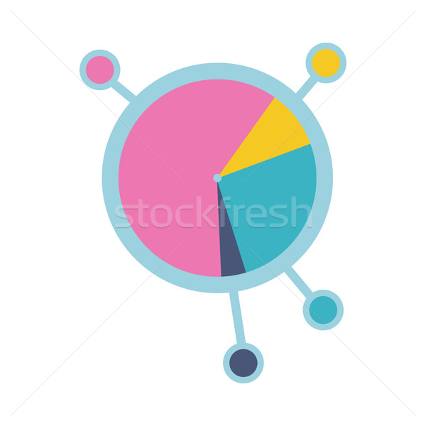 Circle Diagram Vector Icon in Flat Style Design Stock photo © robuart