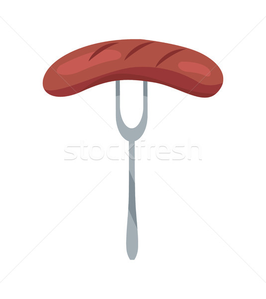 Traditional German Sausage Vector Illustration Stock photo © robuart