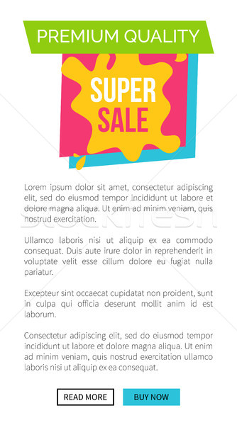 Premium Quality Super Sale Web Vector Illustration Stock photo © robuart