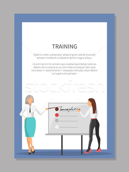 Business Train and Two Women Vector Illustration Stock photo © robuart