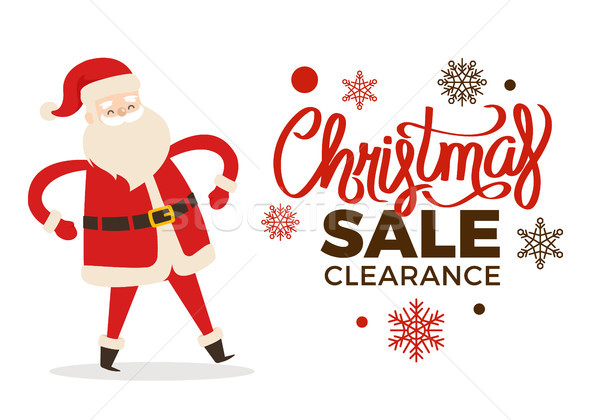 Christmas Clearance Sale Poster with Merry Santa Stock photo © robuart