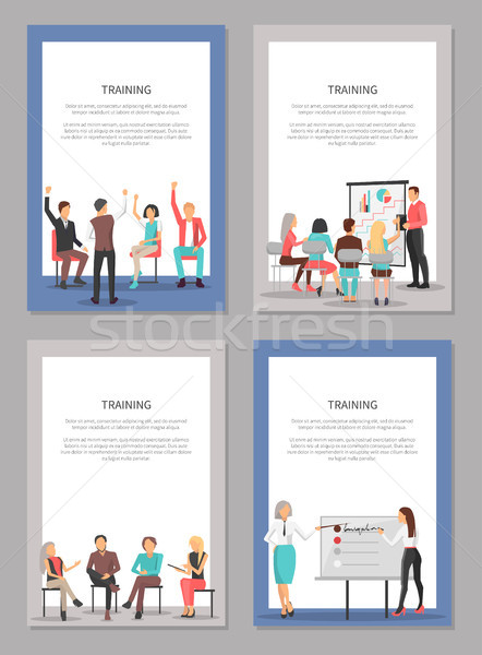 Training Set of Posters with People at Conference Stock photo © robuart