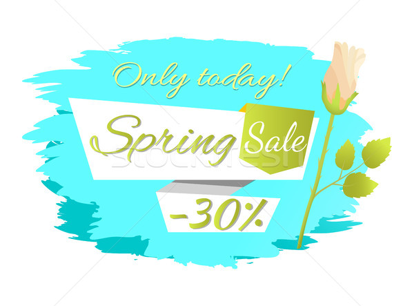 Only Today Spring Sale 30 Off Advertisement Label Stock photo © robuart
