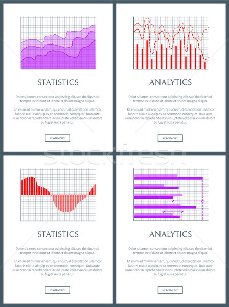 Statistik Analytik Graphen Zeilen Bars Informationen Stock foto © robuart