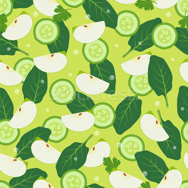 Wallpaper Design Seamless Pattern Pieces of Apple Stock photo © robuart