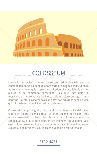 Colosseum web sayfa işaret Roma İtalya Stok fotoğraf © robuart
