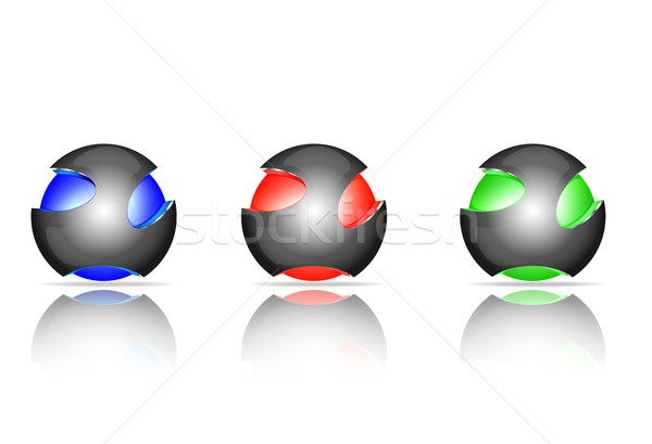 Abstract 3d sphere logos Stock photo © robuart