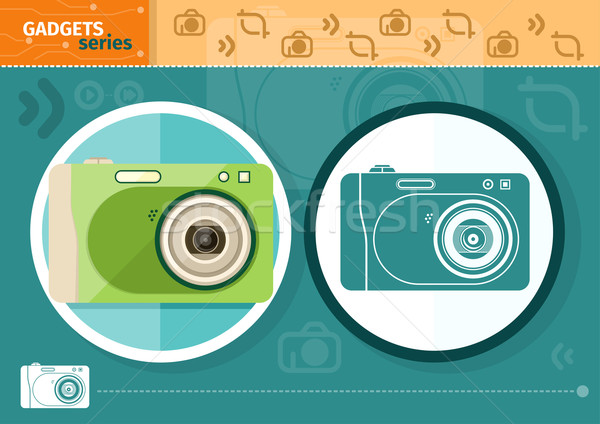 цифровая камера кадр зеленый два цифровой Сток-фото © robuart