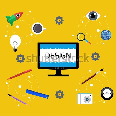 Creativa idea branding diseno gráfico diseno Foto stock © robuart