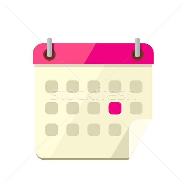 Kalender app icon stijl ontwerp pagina Stockfoto © robuart