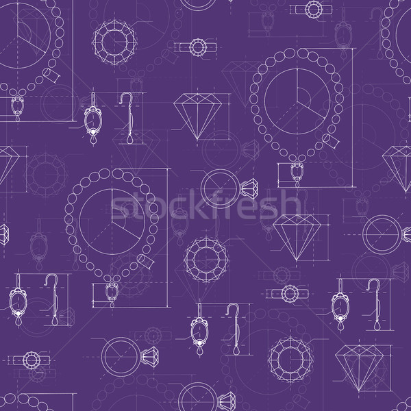 Jewelry Production Sketch Seamless Pattern. Stock photo © robuart