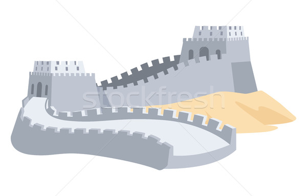 Great Wall of China. Part of Ancient Structure Stock photo © robuart