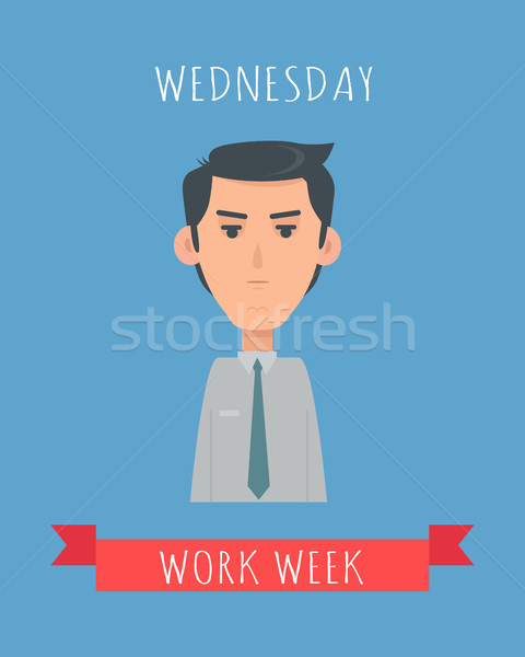 Work Week Emotive Vector Concept In Flat Design Stock photo © robuart