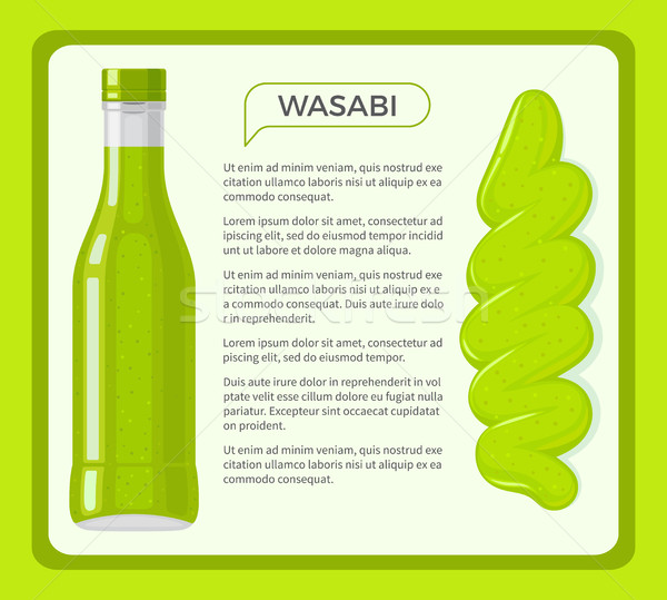 Wasabi saus vector banner tekst monster Stockfoto © robuart