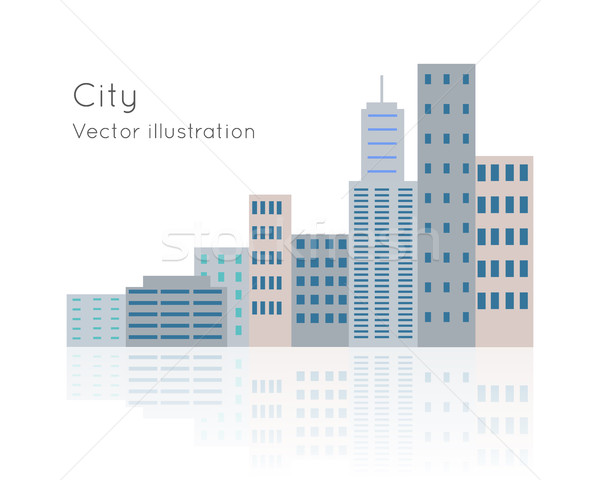 Big City Vector Illustration on White Backgrpund. Stock photo © robuart