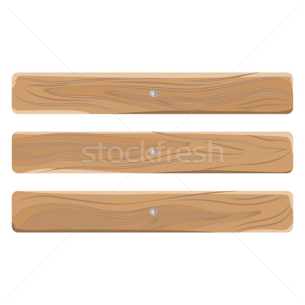 Fából készült feliratok gyűjtemény három csatolva körmök Stock fotó © robuart