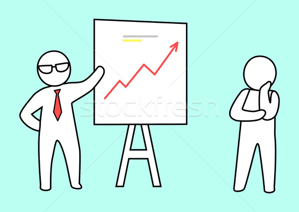 Smart Leader Showing His Plan Vector Illustration Stock photo © robuart