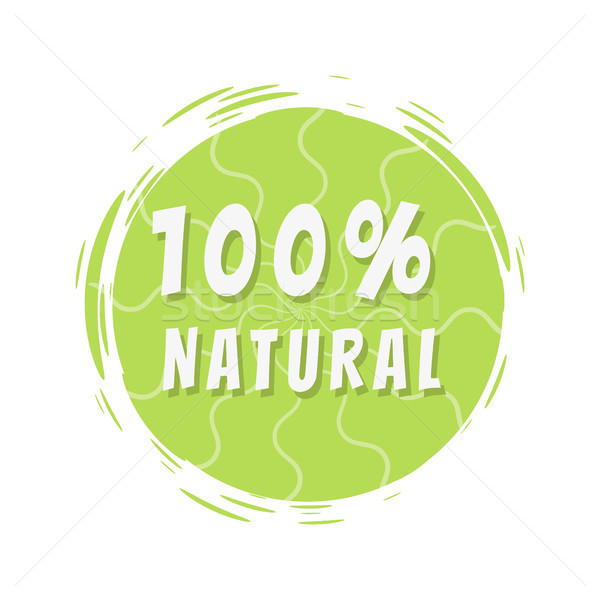 100 Natural Inscription on Green Painted Spot Stock photo © robuart