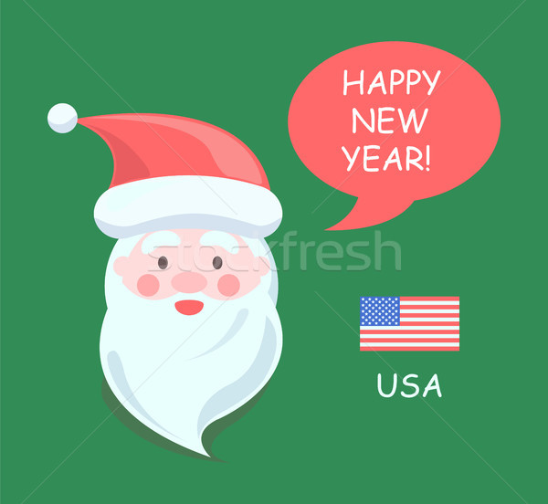 USA Santa Claus Happy New Year Vector Illustration Stock photo © robuart