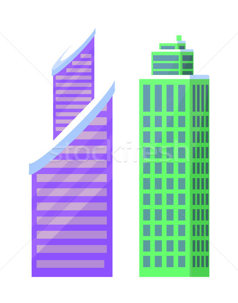 Set of City Buildings Icons Vector Illustration Stock photo © robuart