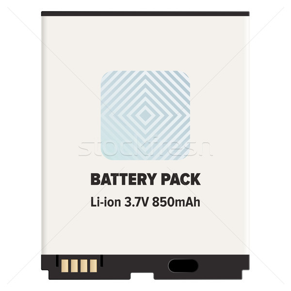 Batterie Packung isoliert weiß Vektor Lithium Stock foto © robuart