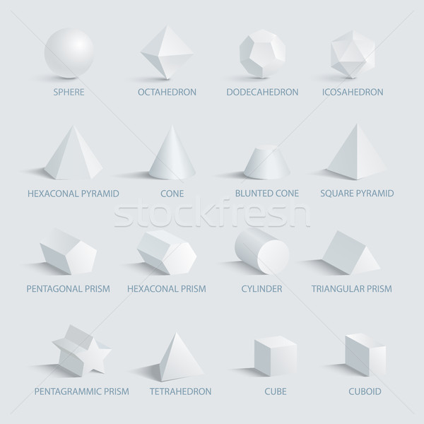 Sphere and Geometric Shapes on Vector Illustration Stock photo © robuart