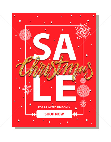 Sale Christmas Shop Now on Vector Illustration Stock photo © robuart