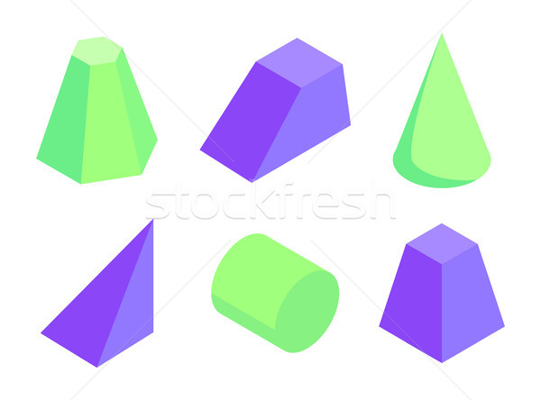 Different Shape Color Geometric Figures Collection Stock photo © robuart