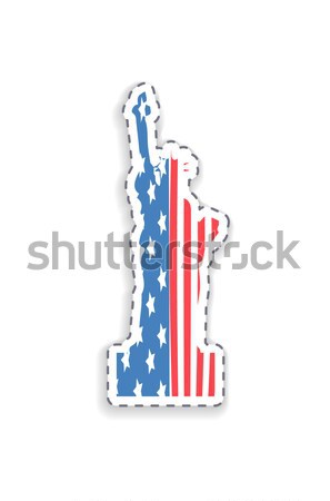 Banderą Stany Zjednoczone Ameryki posąg wolności pochodnia Zdjęcia stock © robuart