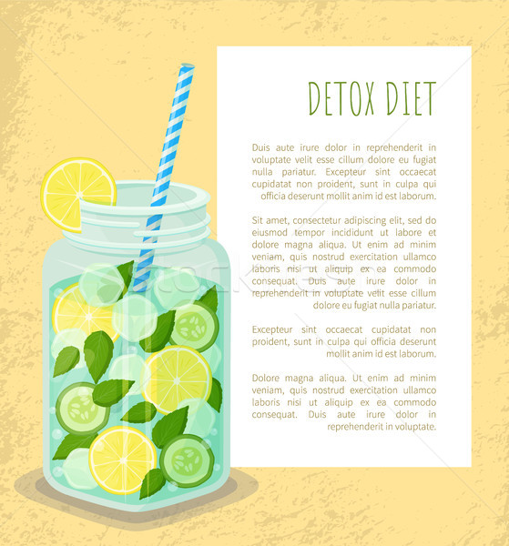 Dieta cartaz caneca beber Foto stock © robuart