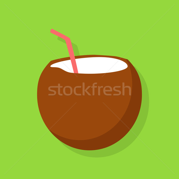 Fresh Drinking Coconut Cocktail Stock photo © robuart